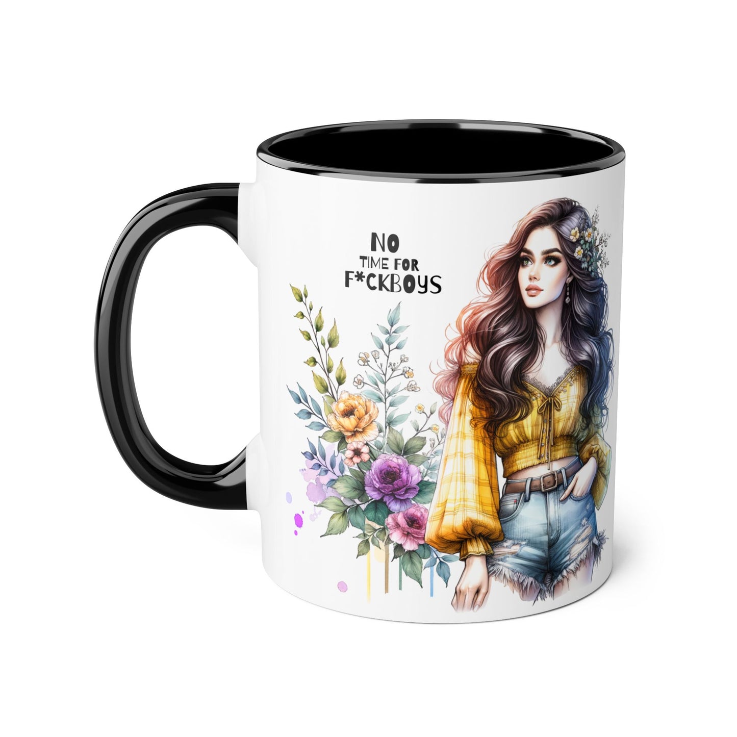 Funny Accent Mug - No Time For F*boys 11oz