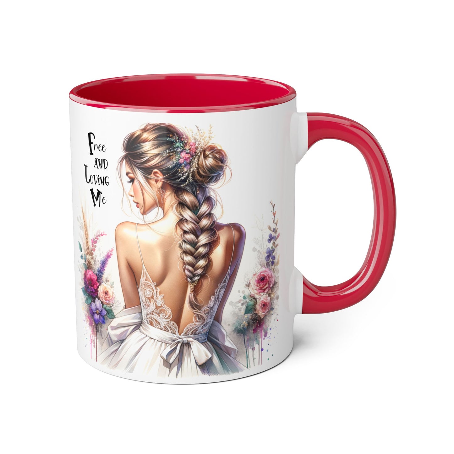 Bohemian Accent Mug with Floral Design | Free and Loving Me | Perfect Gift for Her, Wedding, or Everyday Use