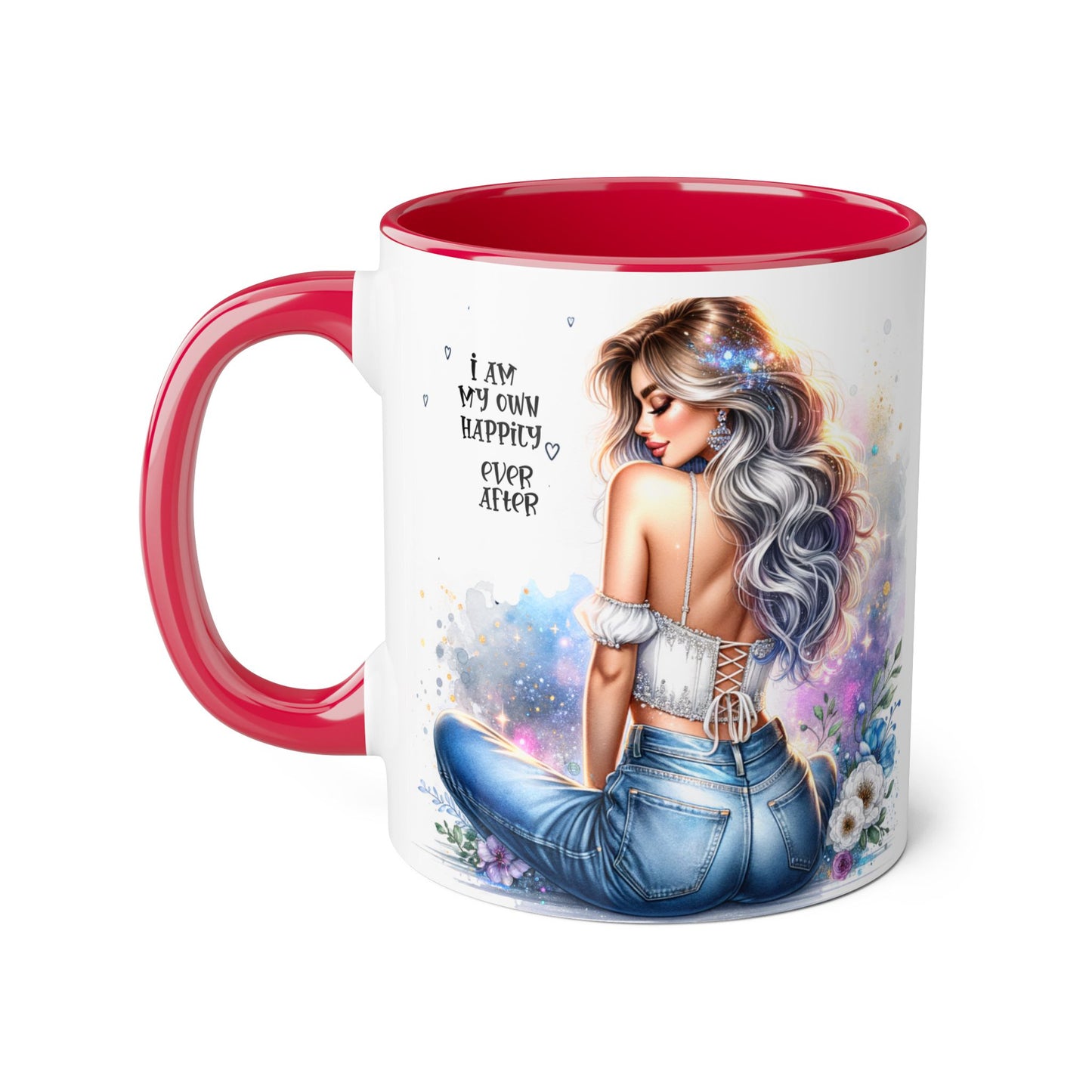 Inspirational Accent Mug - "I Am My Own Happily Ever After " 11oz Coffee Cup for Self-Love Enthusiasts