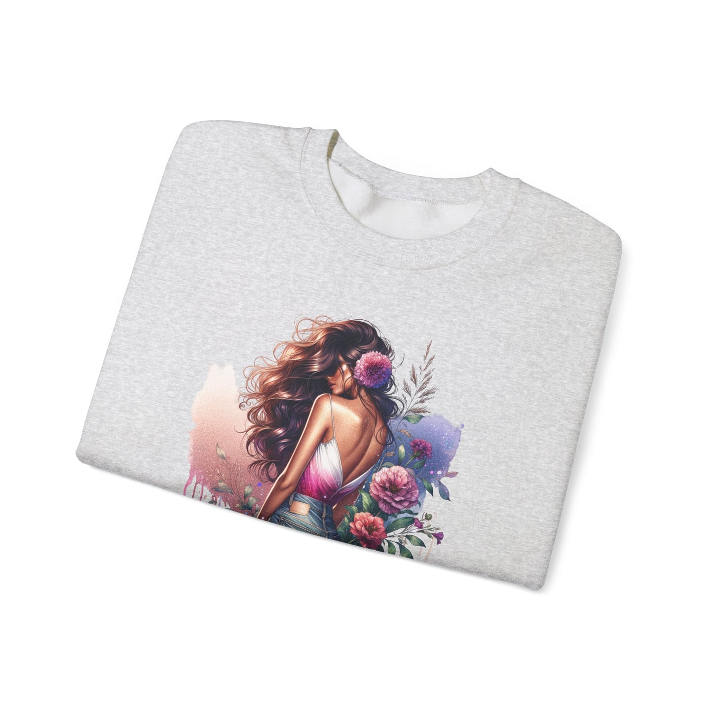 1-800-Boys-Lie Boss Babe Floral Sweatshirt | Unisex Comfortable Crewneck, Trendy Gift for Her, Affirmation Clothing, Cozy Fashion