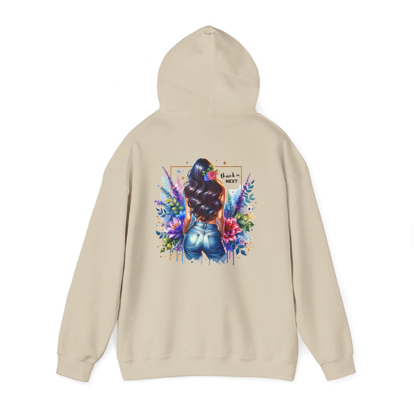 Thank U, Next Colorful Artistic Hooded Sweatshirt for Creative Souls, Stylish Gift for Art Lovers, Cozy Casual Wear, Unique Sweatshirt, Vibrant Hoodie