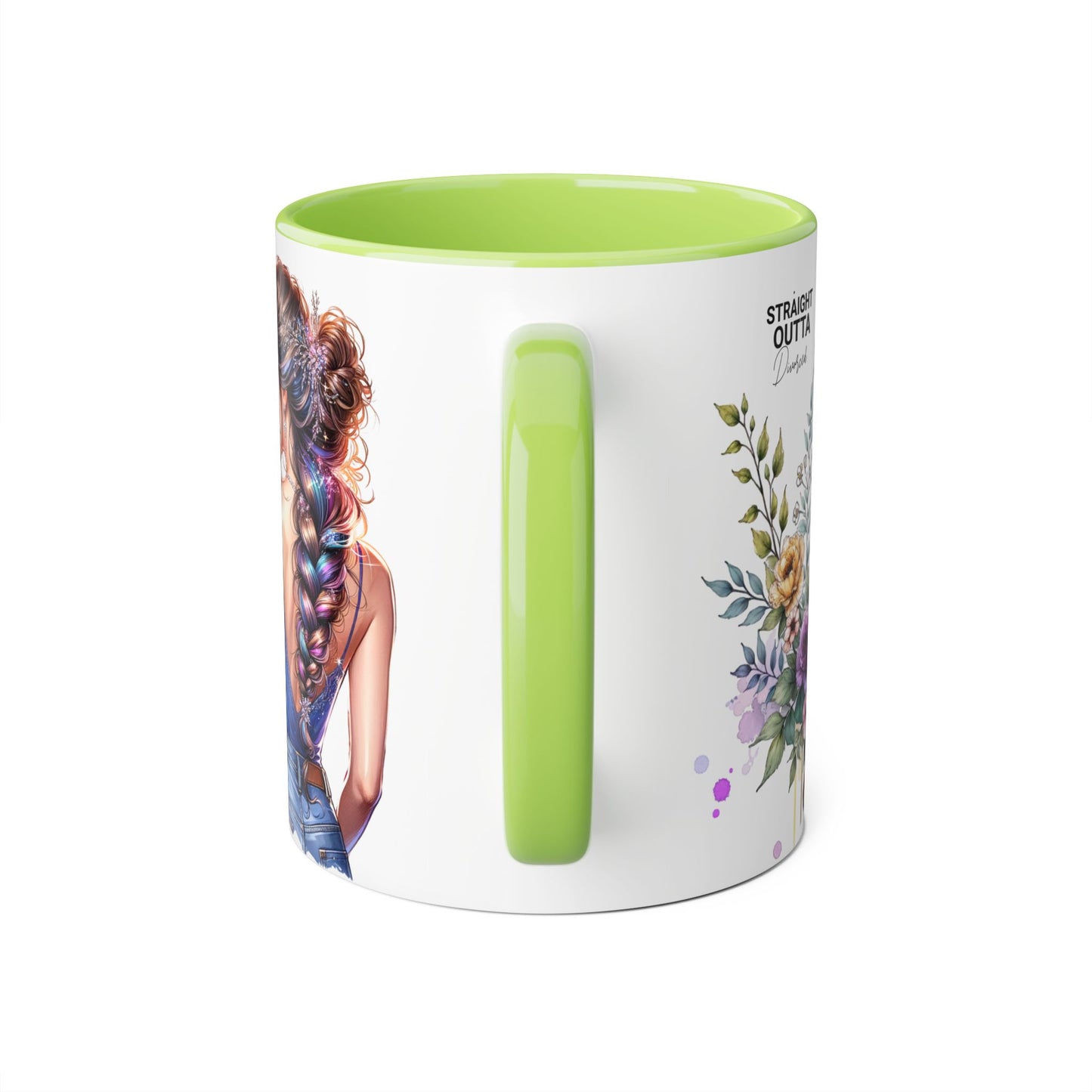 Straight Outta Divorced Humoristic Floral Art Coffee Mug, Gift for Her, Unique Coffee Cups, Floral Mugs for Any Occasion