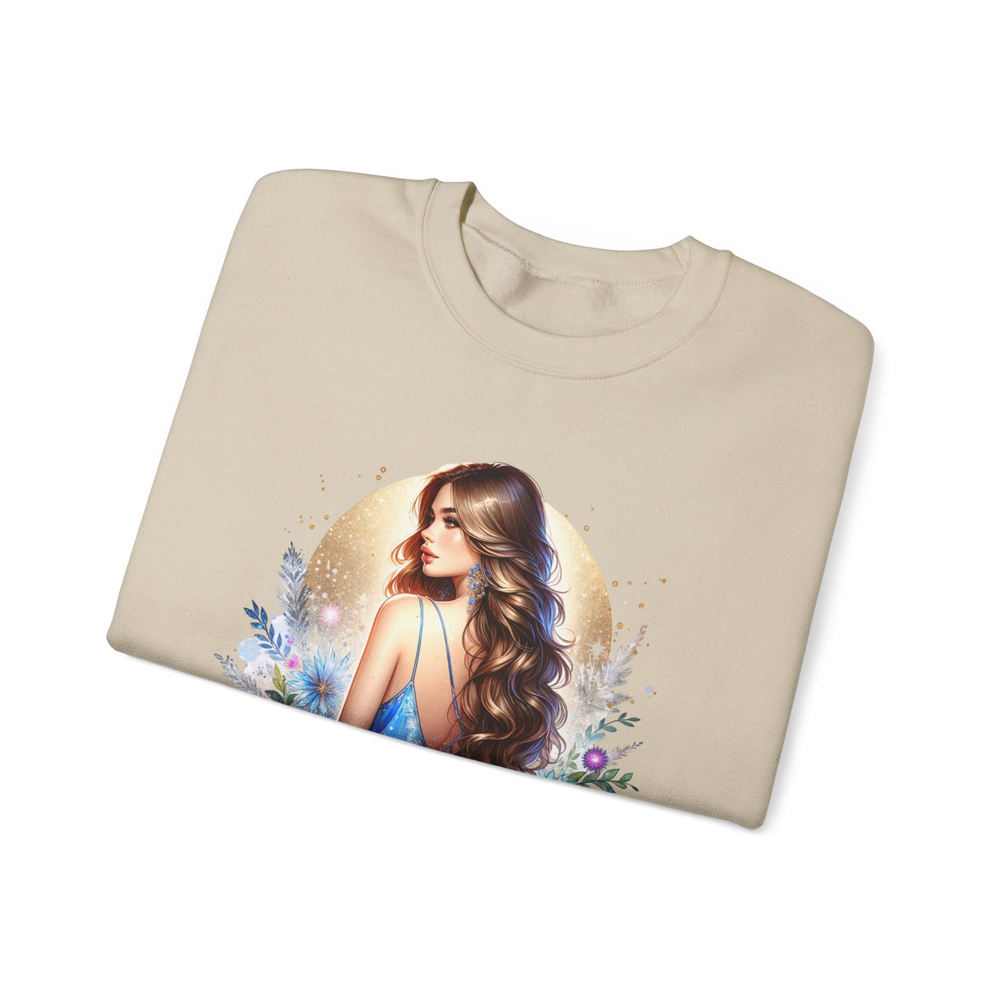 I'm Too Cute For My Ex Artistic Floral Crewneck Sweatshirt with Elegant Woman Design, Cozy Pullover, Gift for Her, Trendy Apparel, Perfect for Everyday Wear