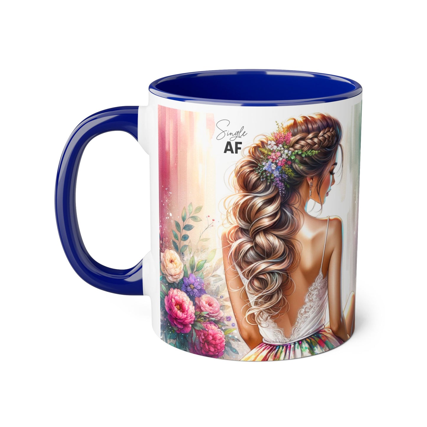Elegant Floral Accent Mug - Perfect for Coffee Lovers, Gift for Her, Tea Time, Home Decor, Birthdays or Celebrations