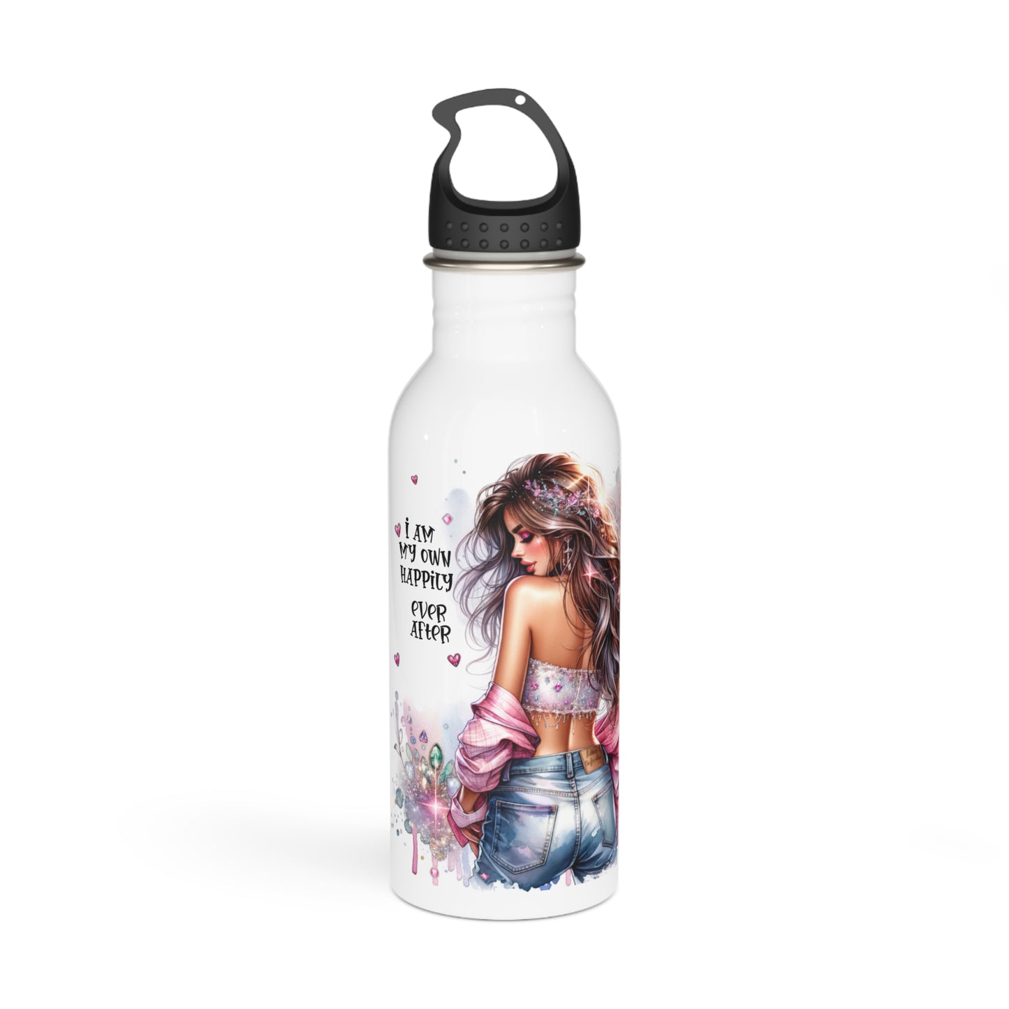 I Am My Own Happily Ever After Empowered Woman Stainless Steel Water Bottle - Motivational Drinkware