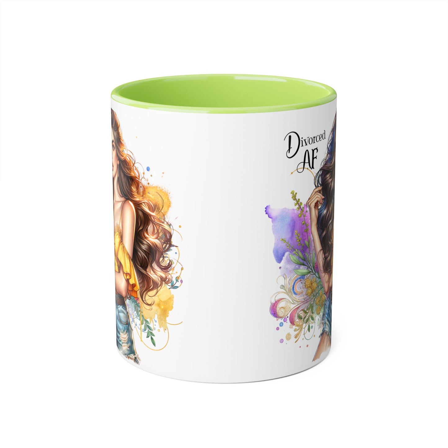 Divorced AF Accent Mug – Perfect for Coffee Lovers, Gift for Divorce Celebration, Sassy Mug, Unique Coffee Cup, Empowering Drinkware