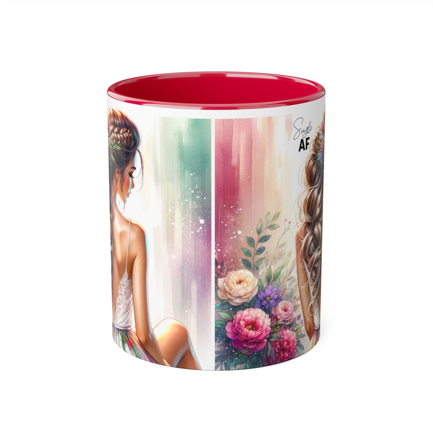 Elegant Floral Accent Mug - Perfect for Coffee Lovers, Gift for Her, Tea Time, Home Decor, Birthdays or Celebrations