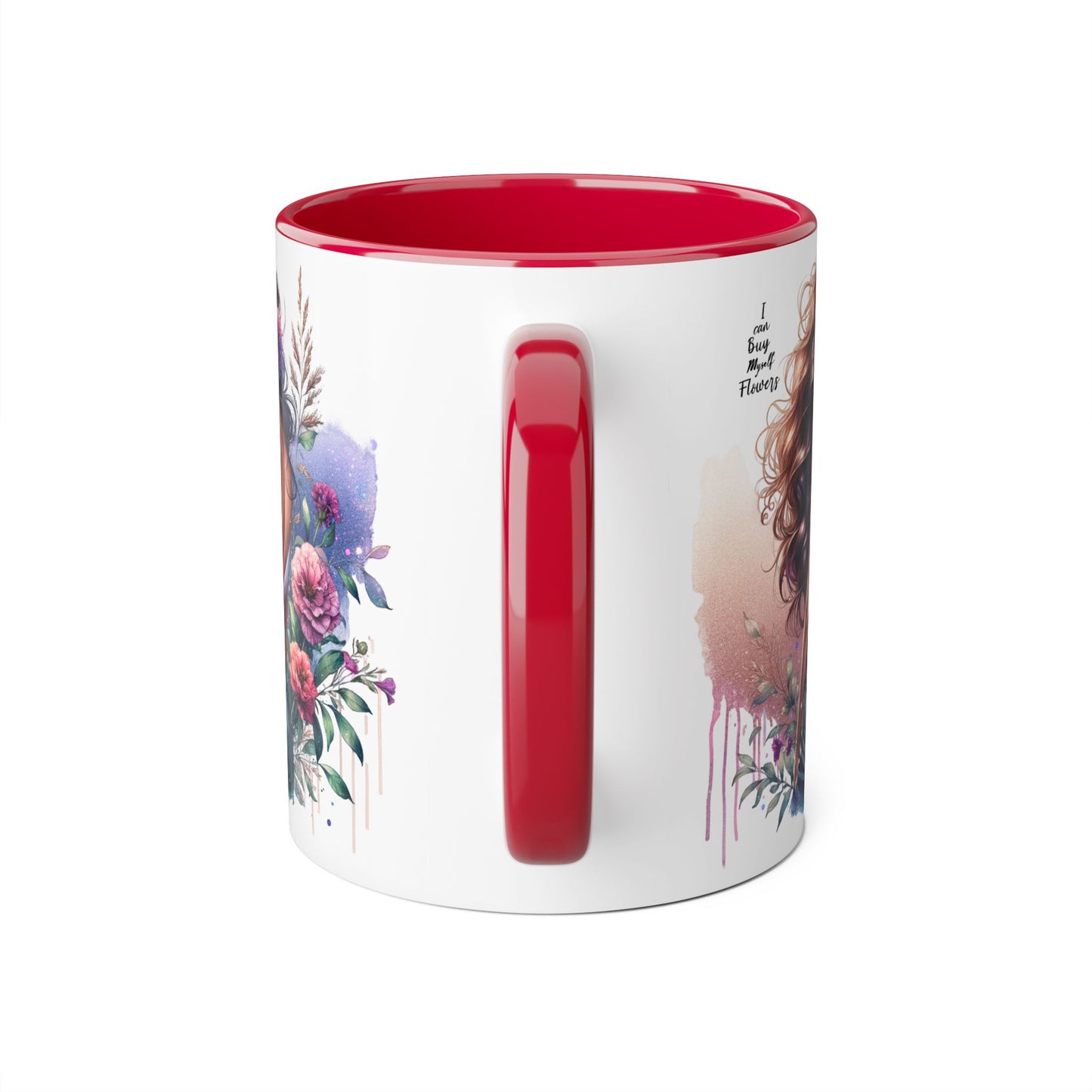 I Can Buy Myself Flowers Bohemian Accent Mugs, Tea Lover Gift, Coffee Mug, Floral Art Mug, Inspirational Drinkware, Home Decor