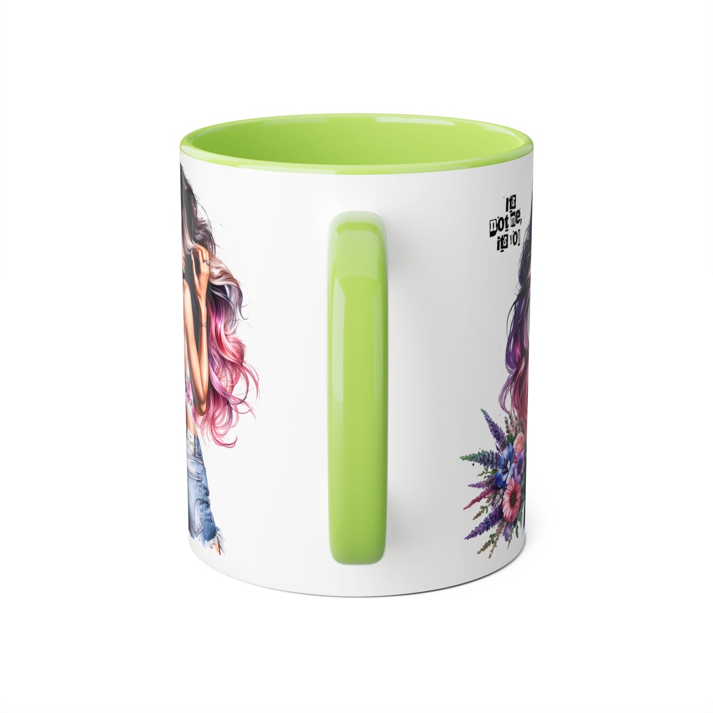 It's Not Me, It's You Humoristic Styled Floral Accent Mug - Perfect Gift for Her, Coffee Lover, Mother’s Day, Birthday, Home Decor, Personalized Tea Cup