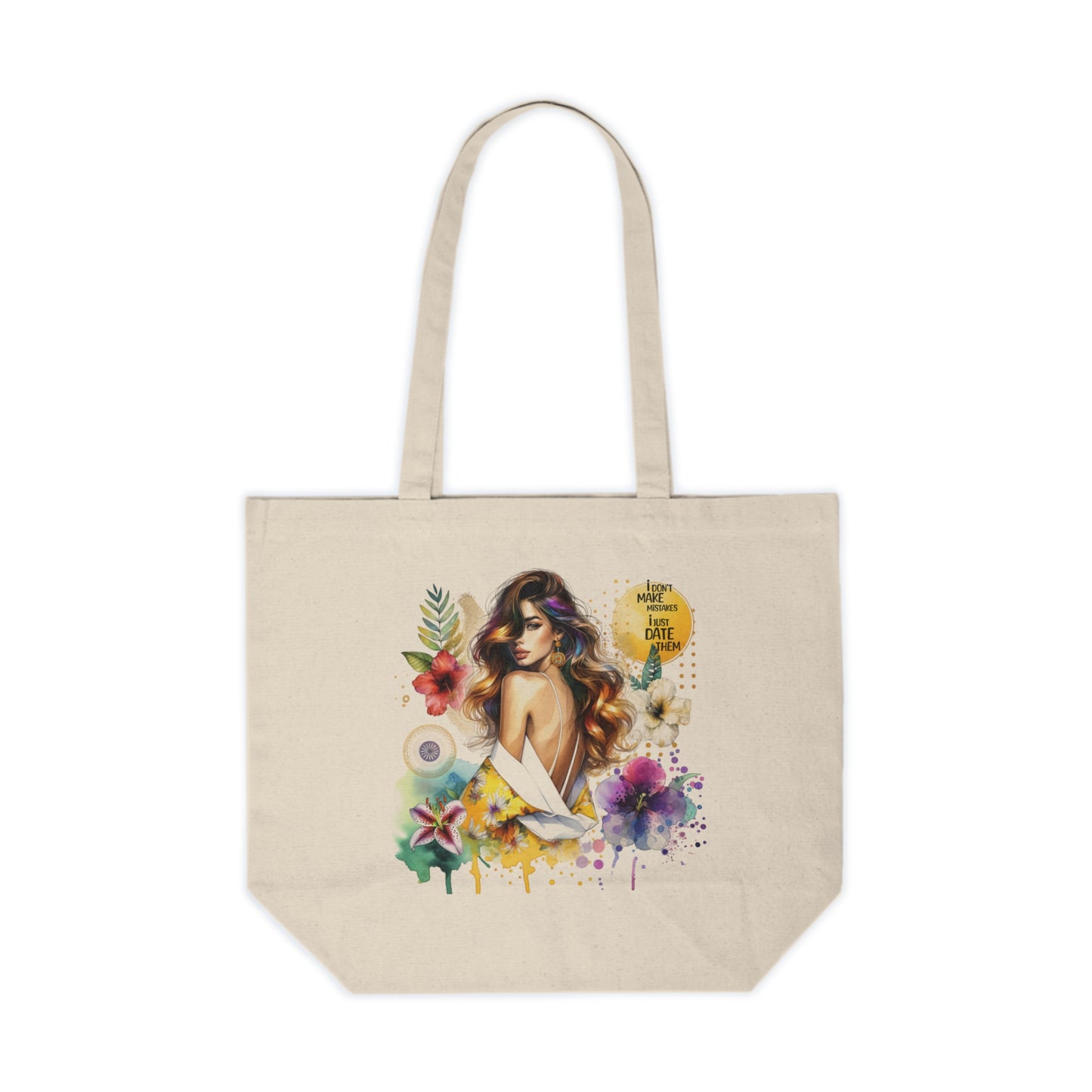 I Don`t Make Mistakes, I Just Date Them Elegant Art Tote Bag for Everyday Use, Eco-Friendly Canvas Carrier, Perfect for Shopping, Gifts, Beach Days, Art Lovers