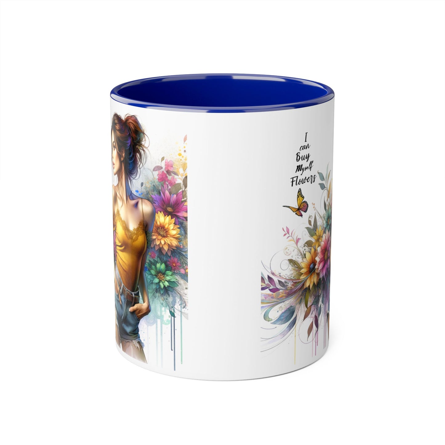 I Can Buy Myself Flowers Floral Vibes Coffee Mug, Art Mug for Flower Lovers, Gift for Gardeners, Birthday Mug, Home Decor