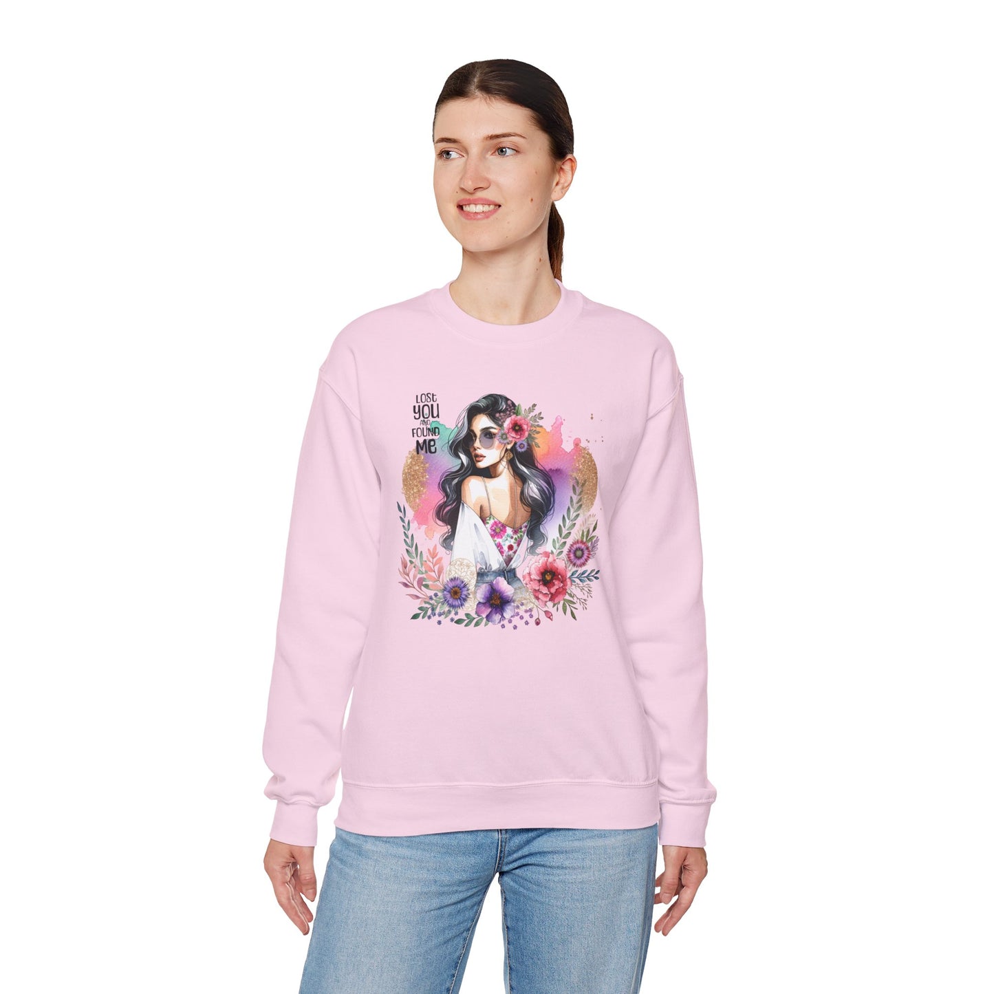 Lost You And Found Me Bohemian Floral Sweatshirt | You Are Beautiful | Cozy Unisex Crewneck for Women, Gift for Her, Casual Wear, Spring Fashion