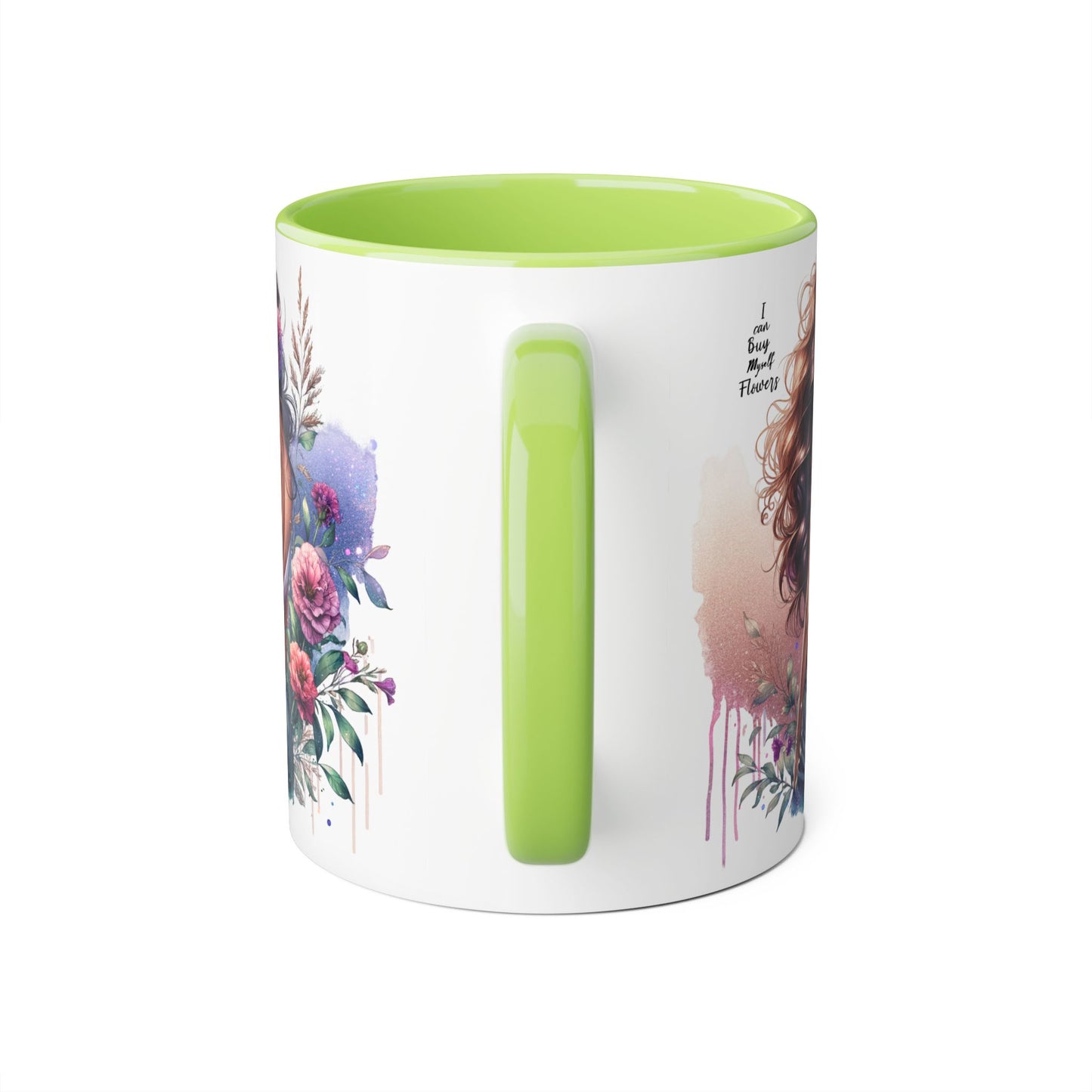 I Can Buy Myself Flowers Bohemian Accent Mugs, Tea Lover Gift, Coffee Mug, Floral Art Mug, Inspirational Drinkware, Home Decor