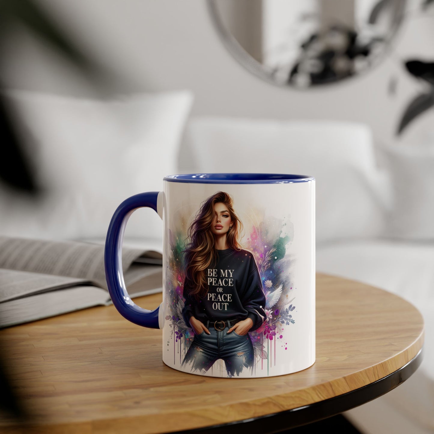 Be My Peace or Peace Out Accent 11oz Mug