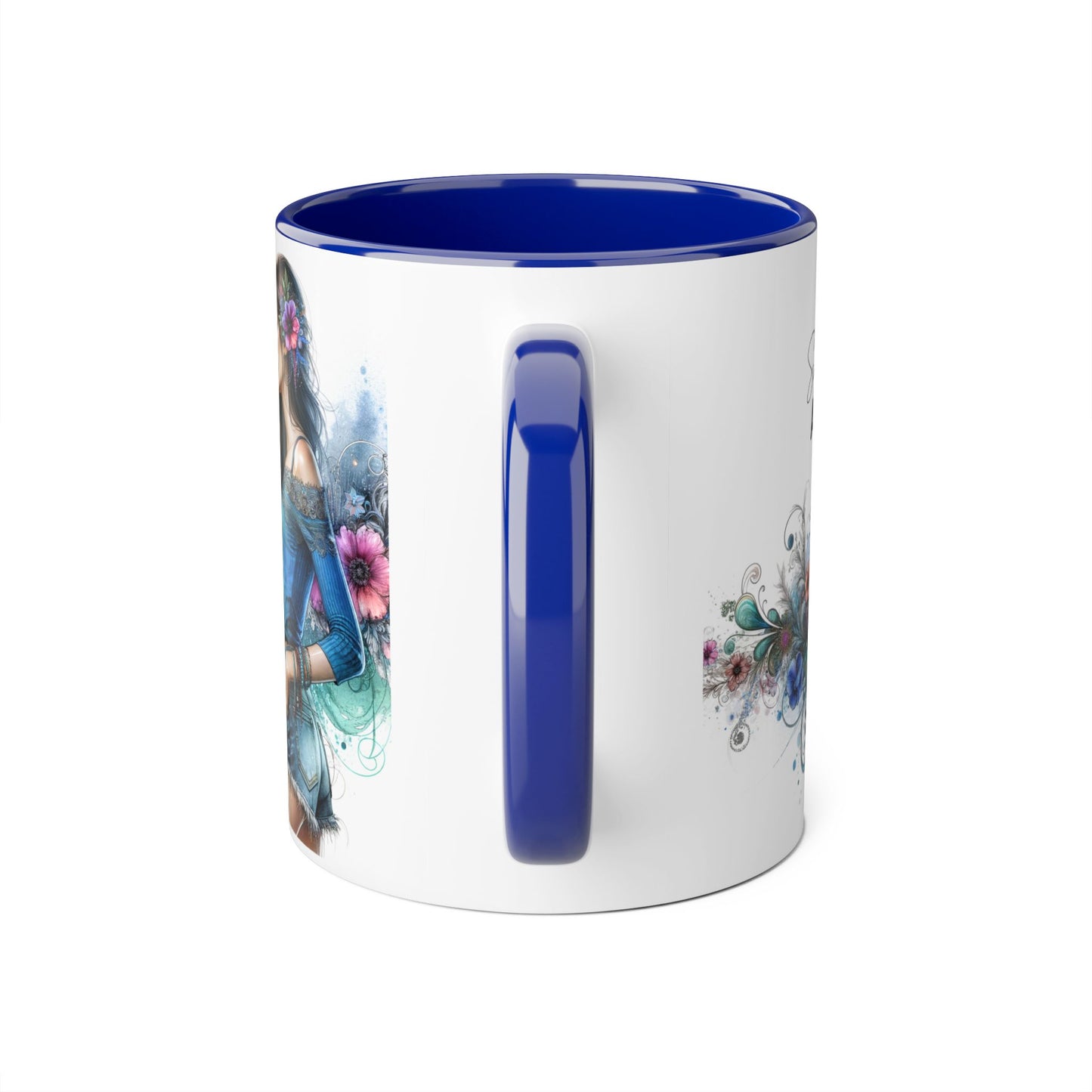 Stylish Accent Mug, Coffee Lover Gift, Floral Design Mug, Trendy Drinkware, Unique Gift for Her, Simple AF Mug