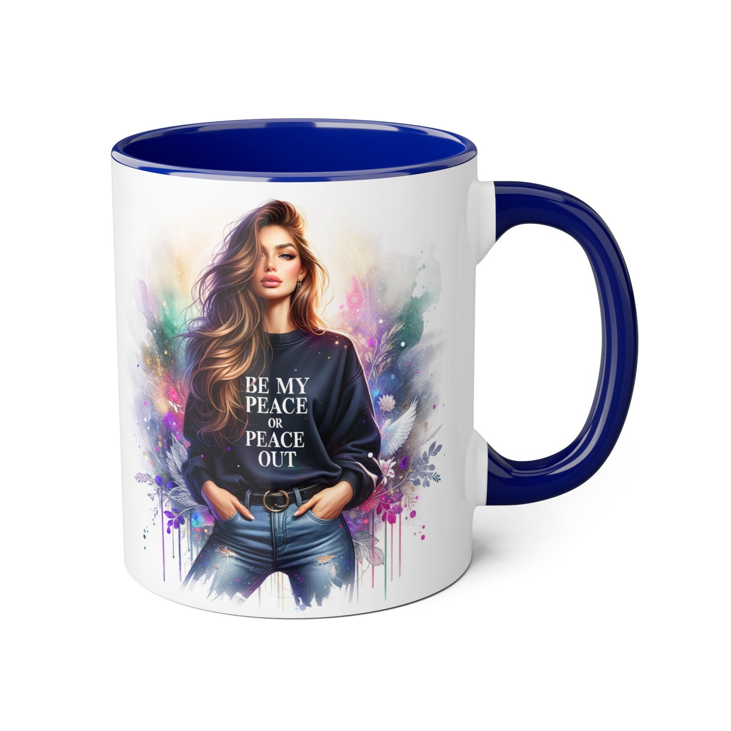 Be My Peace or Peace Out Accent 11oz Mug