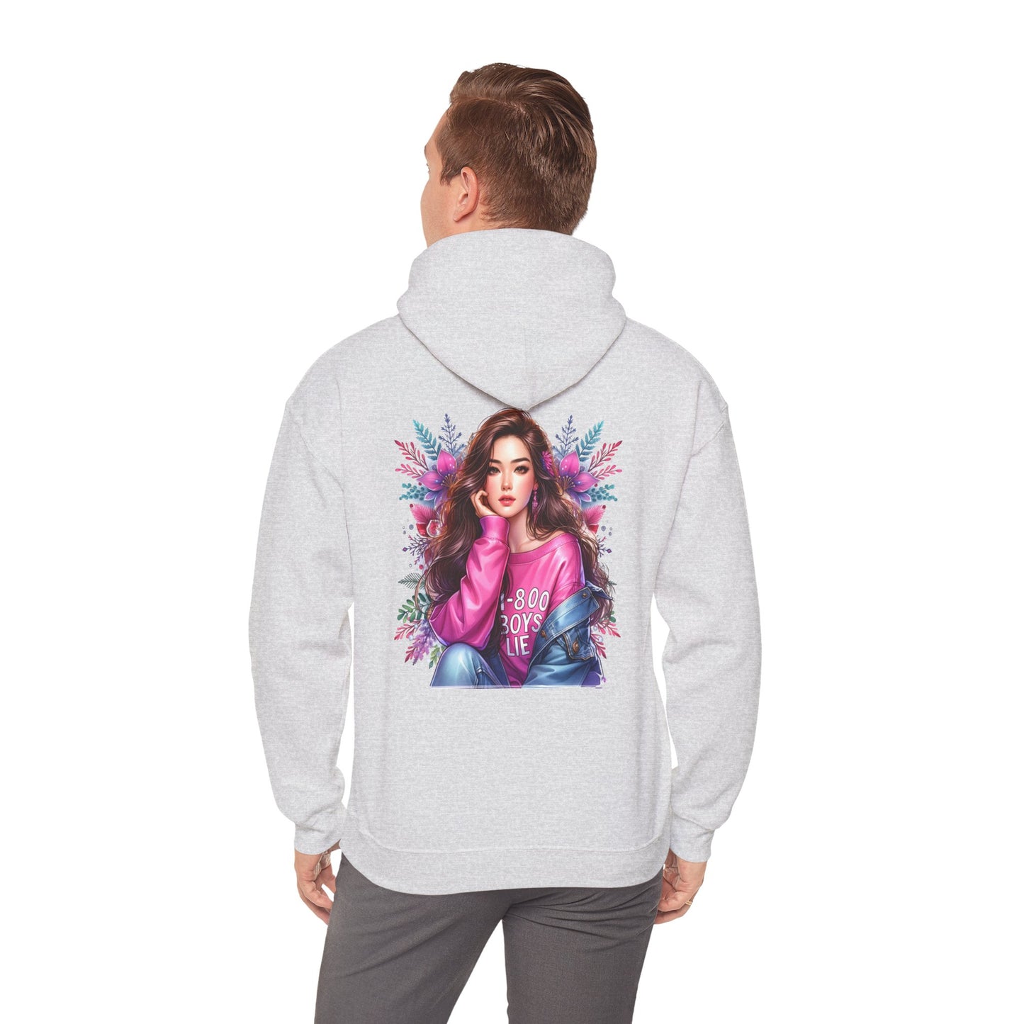 1-800-Boys-Lie Stylish Graphic Hoodie for Trendsetters, Cozy Hooded Sweatshirt, Fashionable Streetwear, Perfect Gift for Her, Everyday Comfort