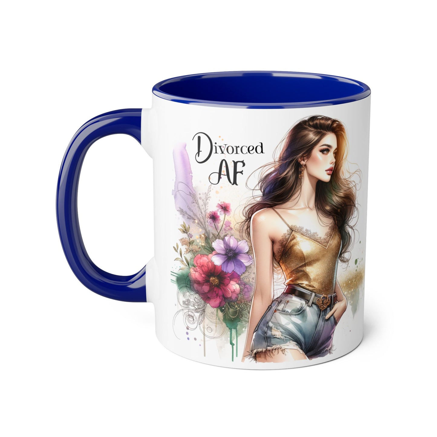 Divorced AF Ceramic Mug, Sassy Coffee Cup, Empowerment Gift, Self-Love Mug, Unique Mug for Women, Divorce Celebration
