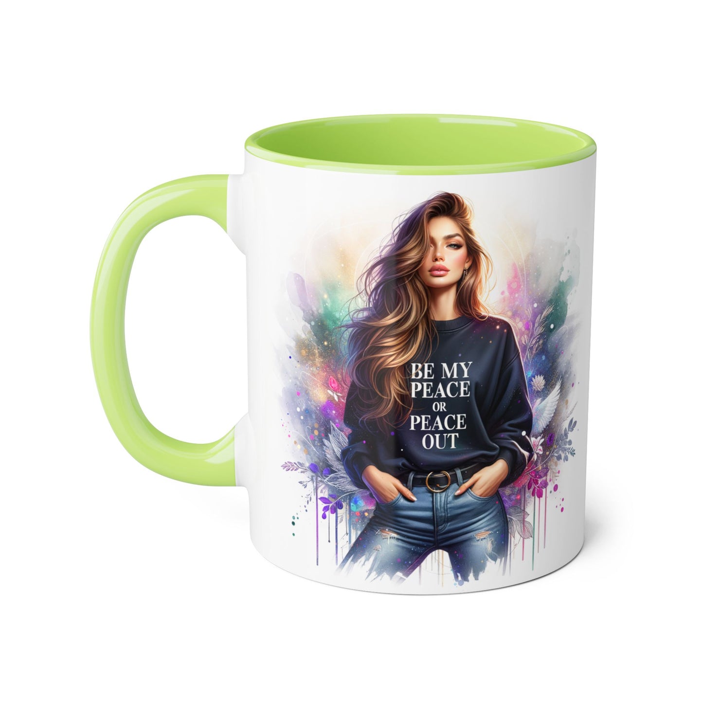 Be My Peace or Peace Out Accent 11oz Mug