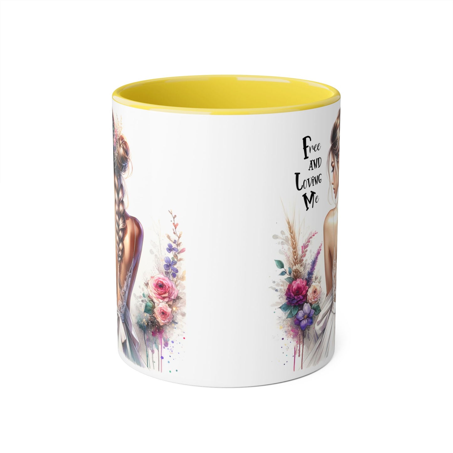 Bohemian Accent Mug with Floral Design | Free and Loving Me | Perfect Gift for Her, Wedding, or Everyday Use