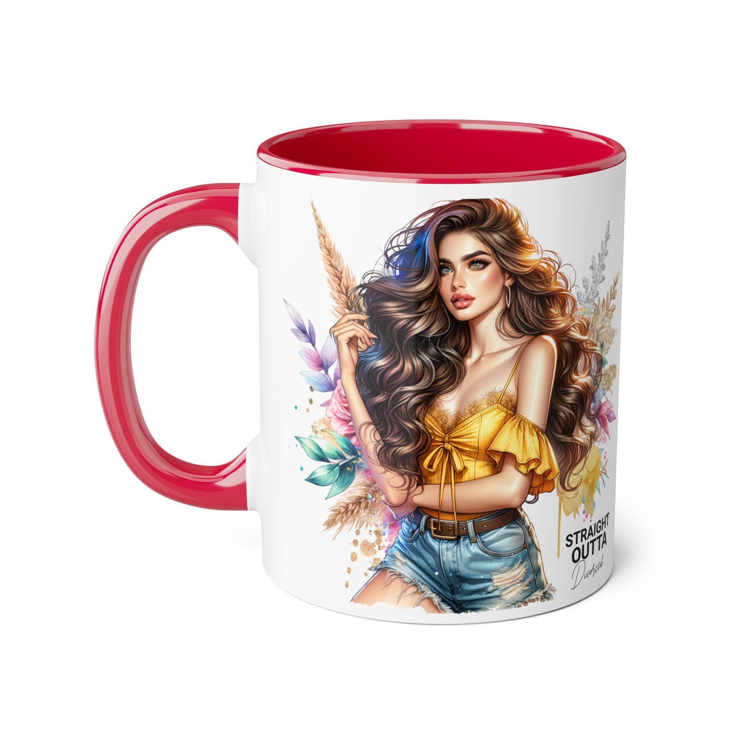 Straight Outta Divorced Humoristic Vibrant Accent Mug for Coffee Lovers, Perfect Gift for Birthdays, Anniversaries, or Home Decor
