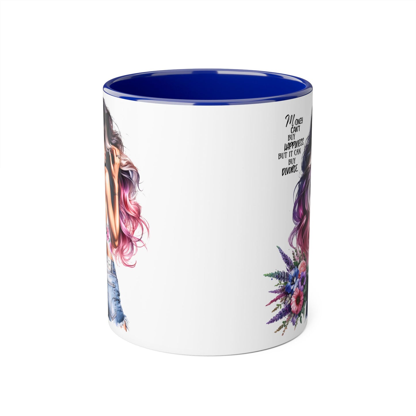 Mug - Money Can't Buy Happiness But It Can Buy Divorce Humoristic Accent Mug, 11oz