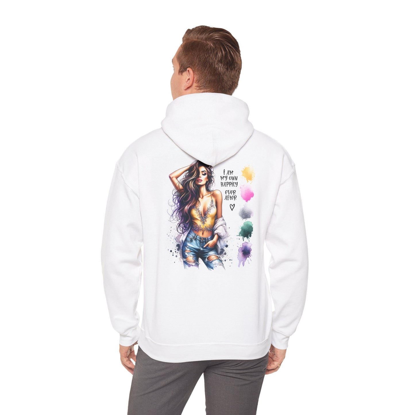 I Am My Own Happily Ever After Artistic Empowerment Hoodie | Unisex Heavy Blend™ Sweatshirt with Inspiring Design