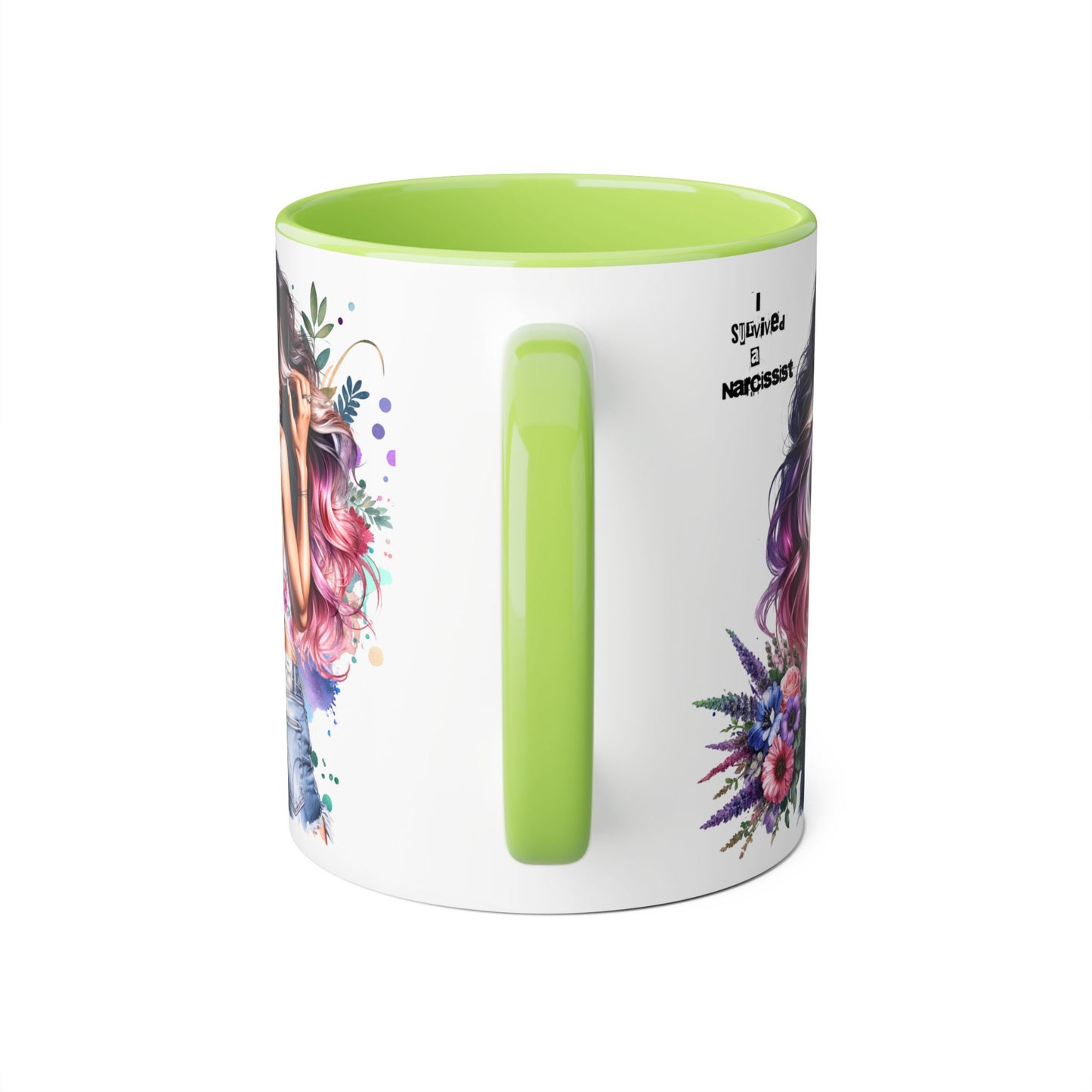 Chic Floral Accent Mug, Inspirational Gift, Ideal for Coffee Lovers, Home Decor, Unique Birthday Gift, Stylish Ceramic Cup