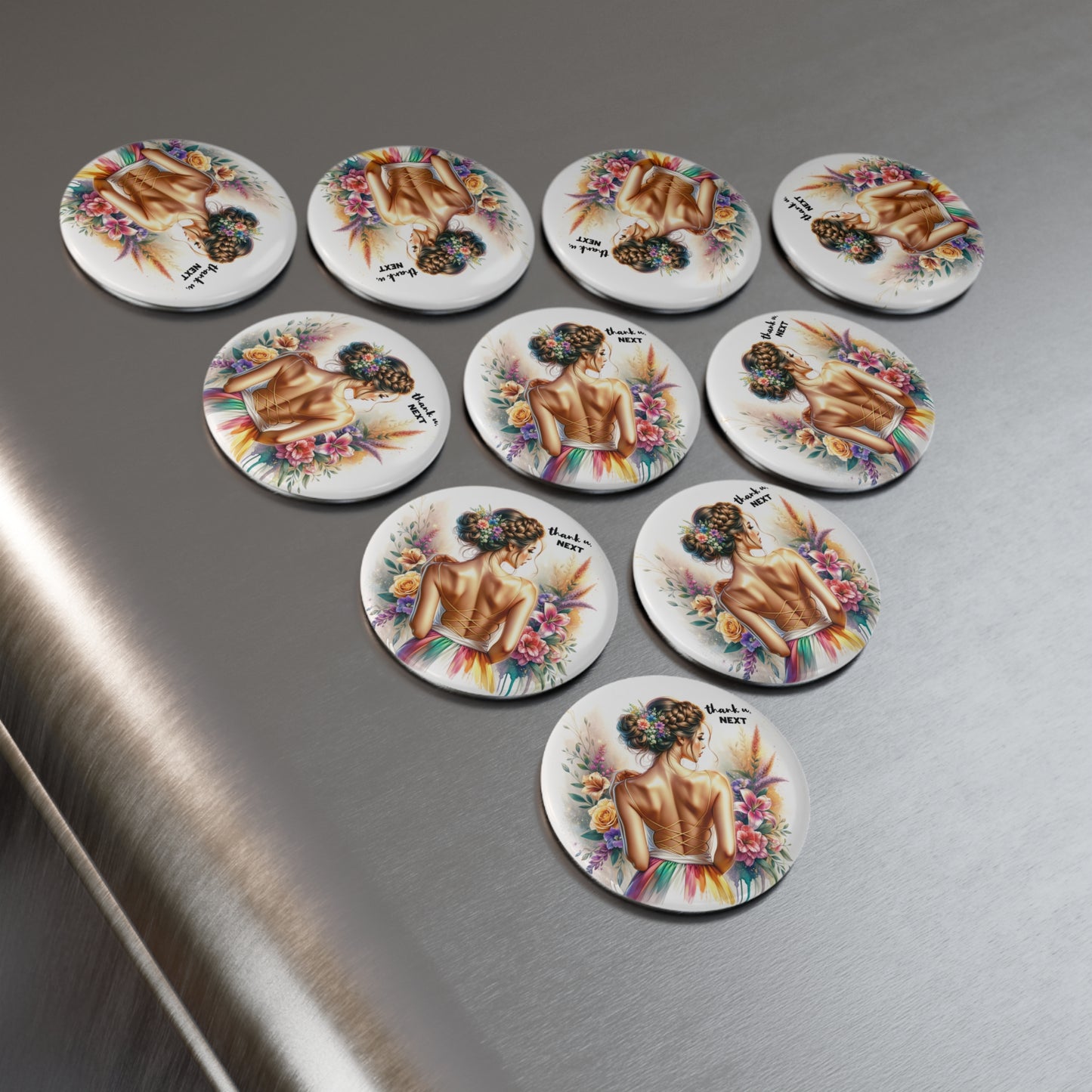 Thank U, Next Decorative Round Magnet, Gifts for Her, Refrigerator Decor, Chic Home Accessory, Unique Birthday Gift