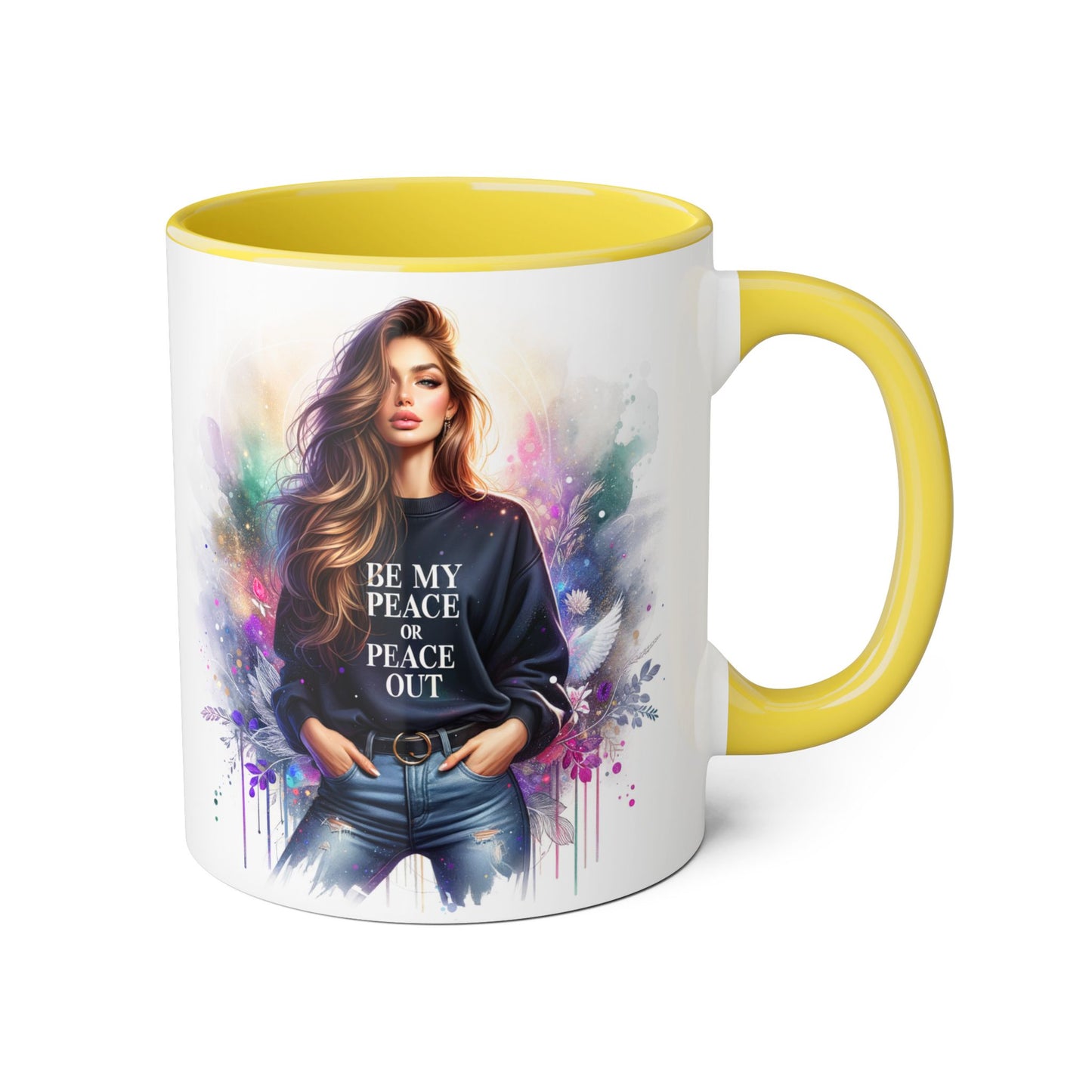 Be My Peace or Peace Out Accent 11oz Mug