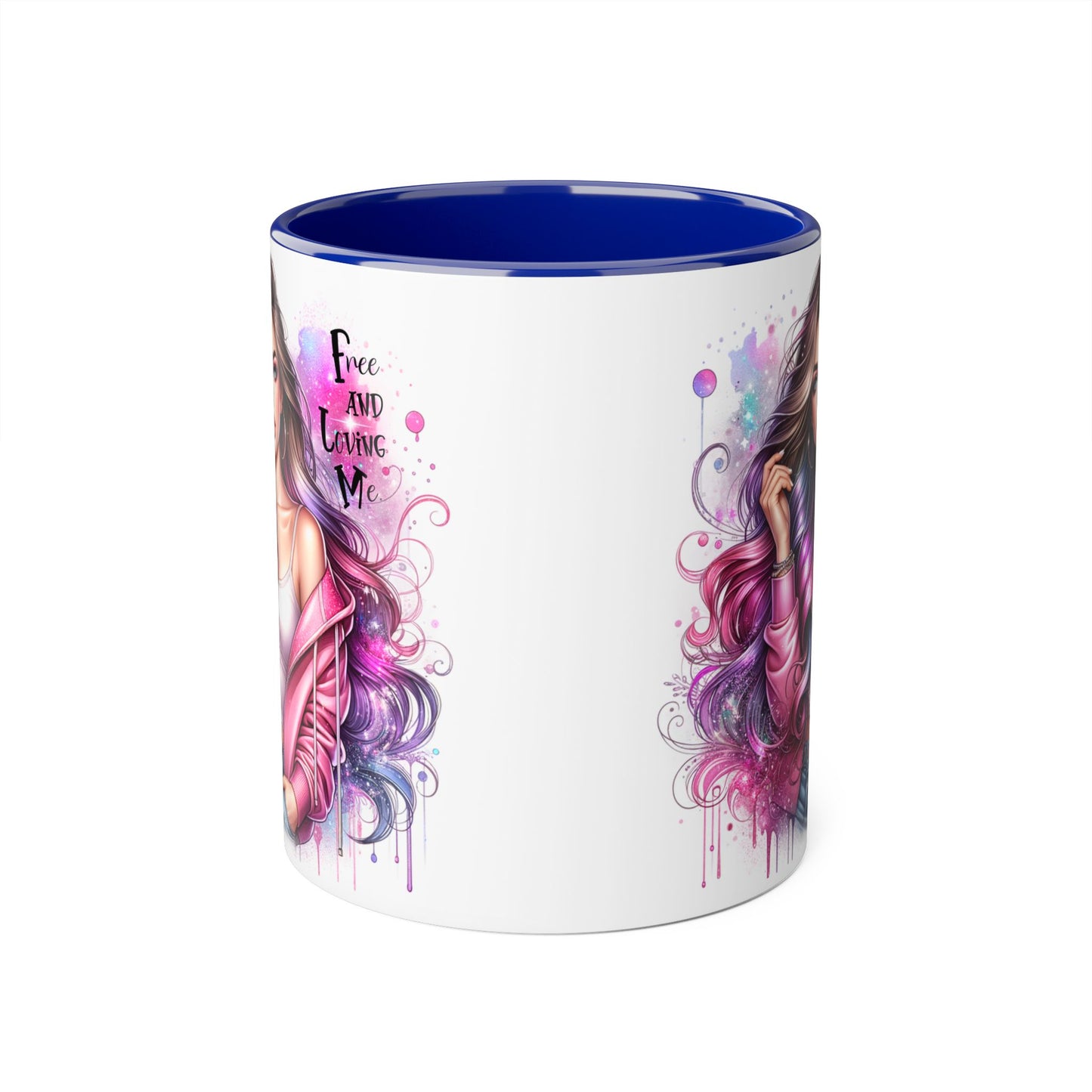 Colorful Motivational Accent Mug - "Free and Loving Me" - Self-Care Gift, Inspirational Drinkware, Artistic Coffee Cup, Unique Present, [...]