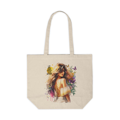 I Am My Own Happily Ever After  Stylish Canvas Shopping Tote - Eco-Friendly Market Bag, Boho Chic Tote, Everyday Carryall, Gift for Her, Reusable Grocery Bag