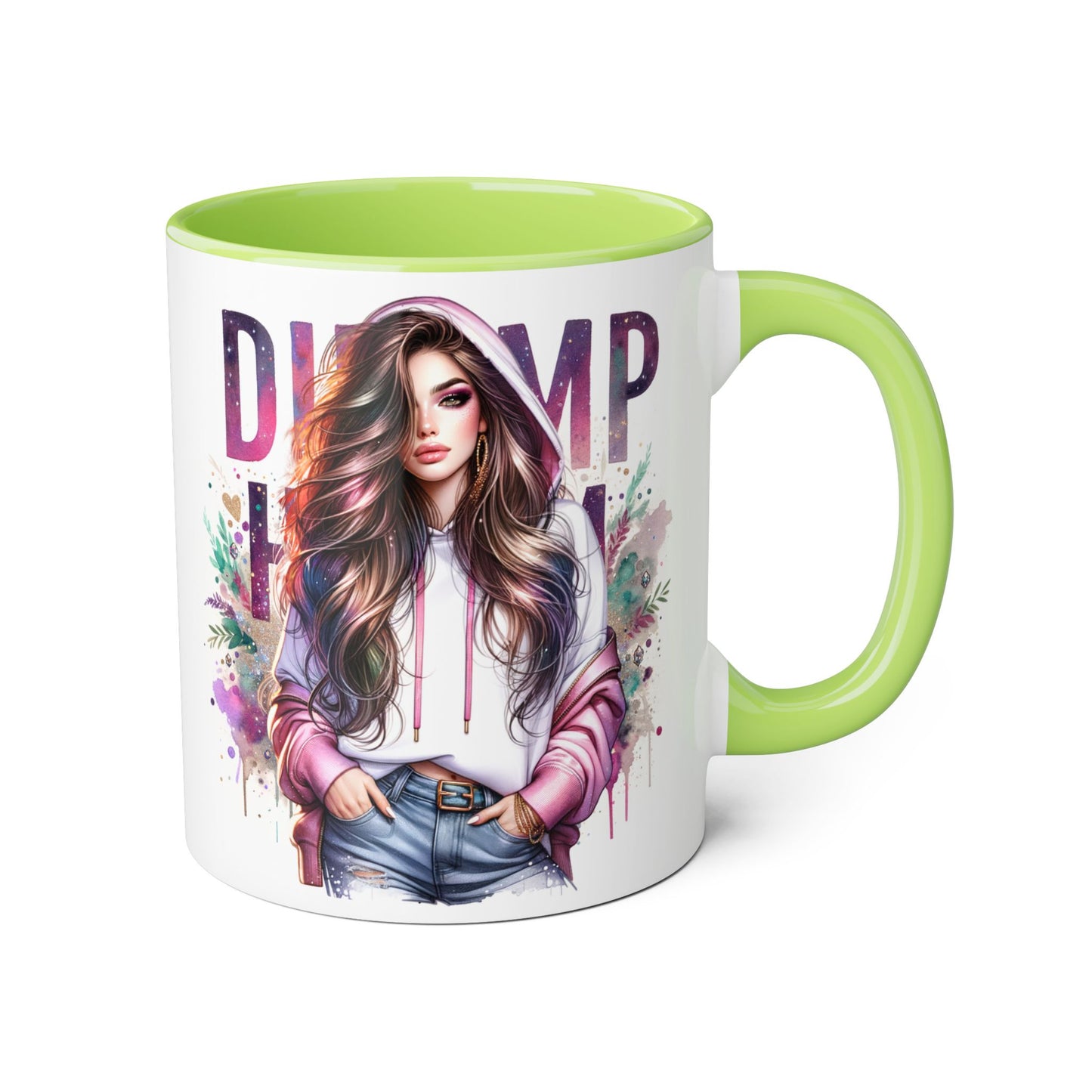Colorful Dump Hair Mug | Trendy Coffee Cup, Unique Gift for Her, Inspirational Art, Fun Drinkware, Coffee Lovers