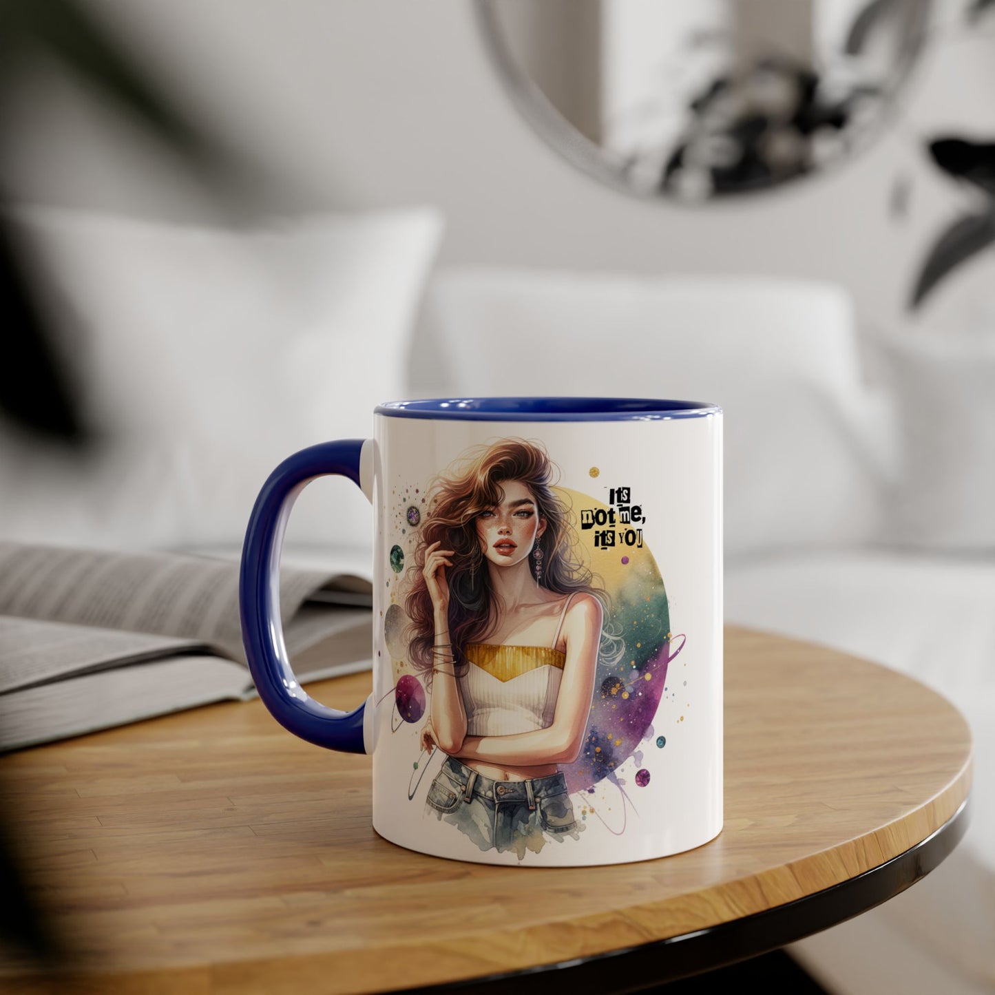 It's Not Me, It's You Humoristic Galactic Dreamer Accent Mug, Coffee Cup, Space Art Mug, Unique Gift, Starry Night Design, Cosmic Coffee Tumbler