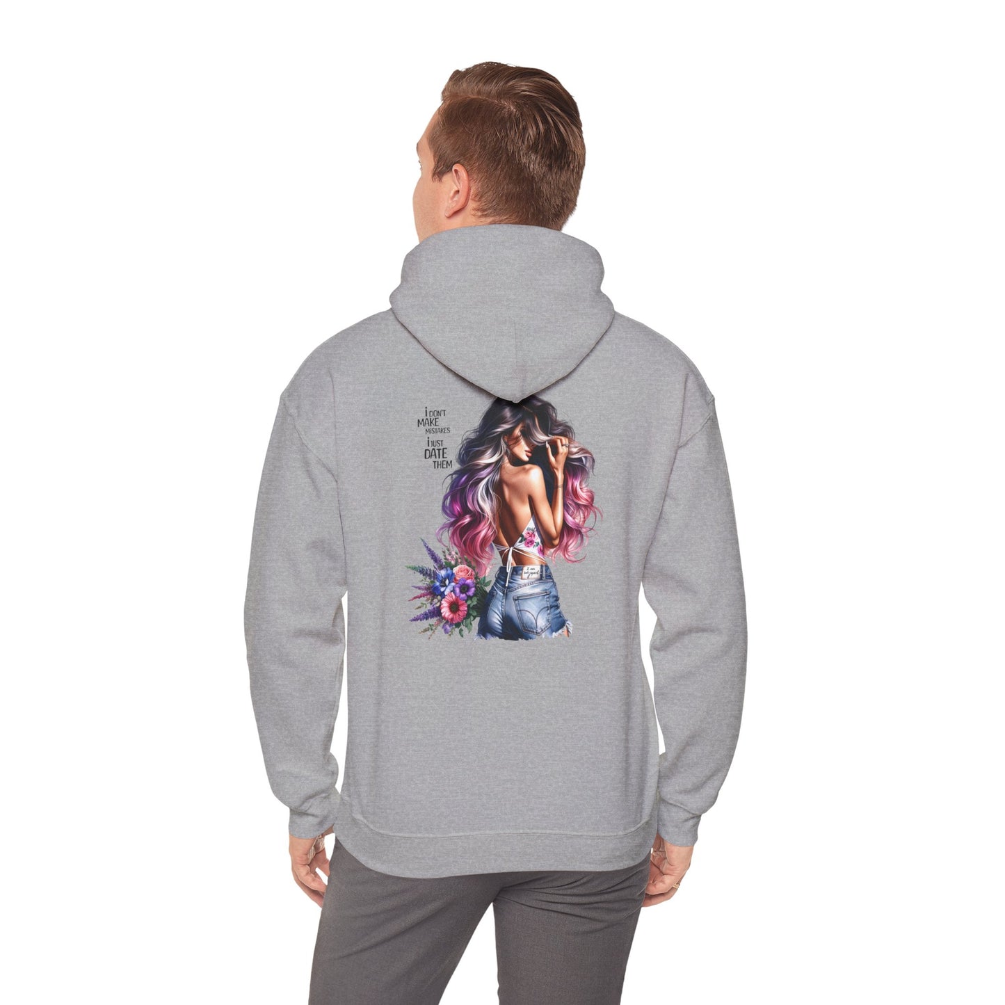 I Don`t  Make Mistakes, I Just Date Them Bohemian Floral Art Hoodie - Cozy Unisex Sweatshirt, Casual Wear, Gift for Her, Spring Fashion