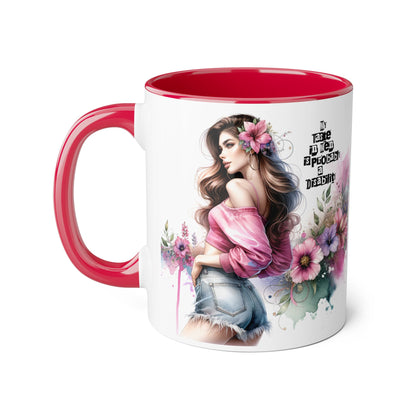 Funny Accent Mug - My Taste in Men is Probably a Disability Humor 11oz Cup
