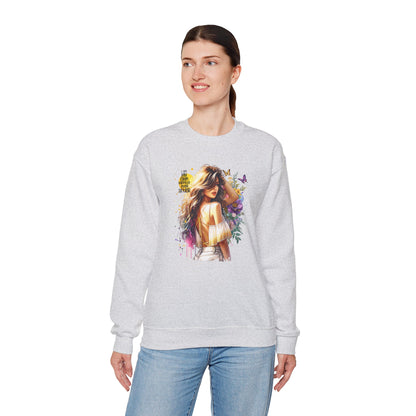 I Am My Own Happily Ever After  Chic Floral Art Crewneck Sweatshirt, Unisex Sweatshirt, Cozy Fashion, Gift for Her, Spring Style, Art Sweater