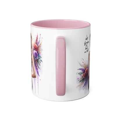 I Hold Grudges, I'll Heal in Hell Elegant Floral Accent Mug, Inspirational Coffee Cup, Gift for Her, Stylish Tea Mug, Home Décor, Unique Drinkware