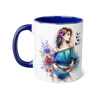 Floral Lover's Accent Mug - Celebrate Self-Love, Ideal Gift for Friends & Family, Perfect for Birthdays, Holidays, Cozy Moments