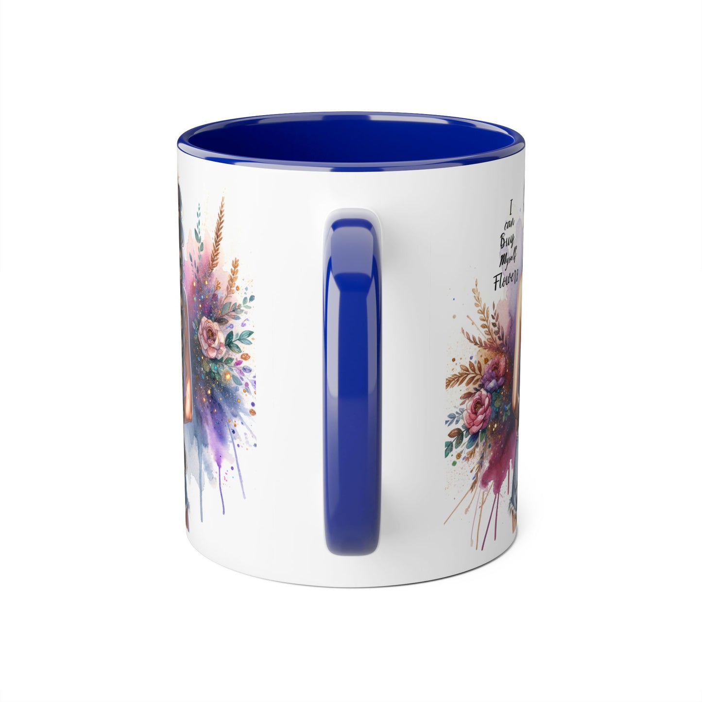 Floral Accent Mug, I Can Buy My Own Flowers Coffee Cup, Gift for Flower Lovers, Cute Floral Mug, Tea Cup for Women