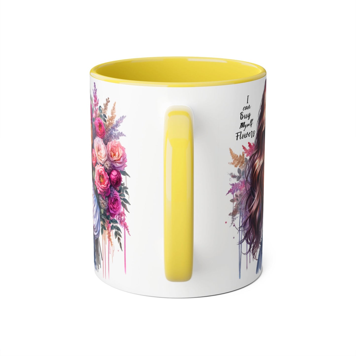 I Can Buy Myself Flowers Floral Accent Mug - Stylish Coffee Cup for Flower Lovers, Gift for Her, Home Decor, Art Mug, Mother's Day Gift