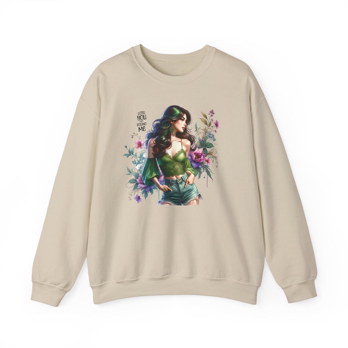 Lost You And Found Me Bohemian Floral Sweatshirt: Perfect for Cozy Days, Gift for Her, Casual Wear, Spring Fashion, Friendship Gift