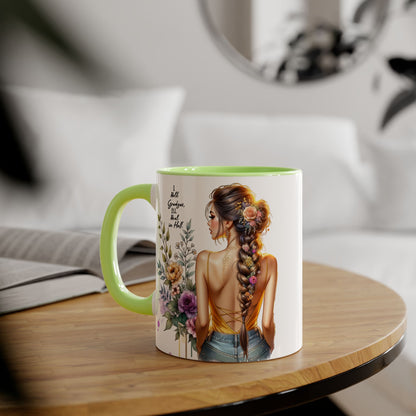 I Hold Grudges, I'll Heal in Hell  Humoristic Floral Inspirational Mug, Gift for Her, Coffee Cup, Boho Home Decor, Self-Care Reminder, Unique Tea Mug, Birthday Gift Idea