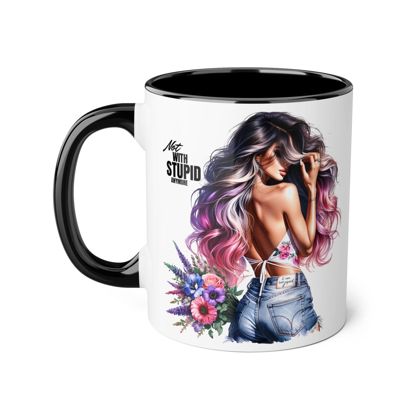 Mug - Not With Stupid Anymore Humoristic 11oz Accent Mug