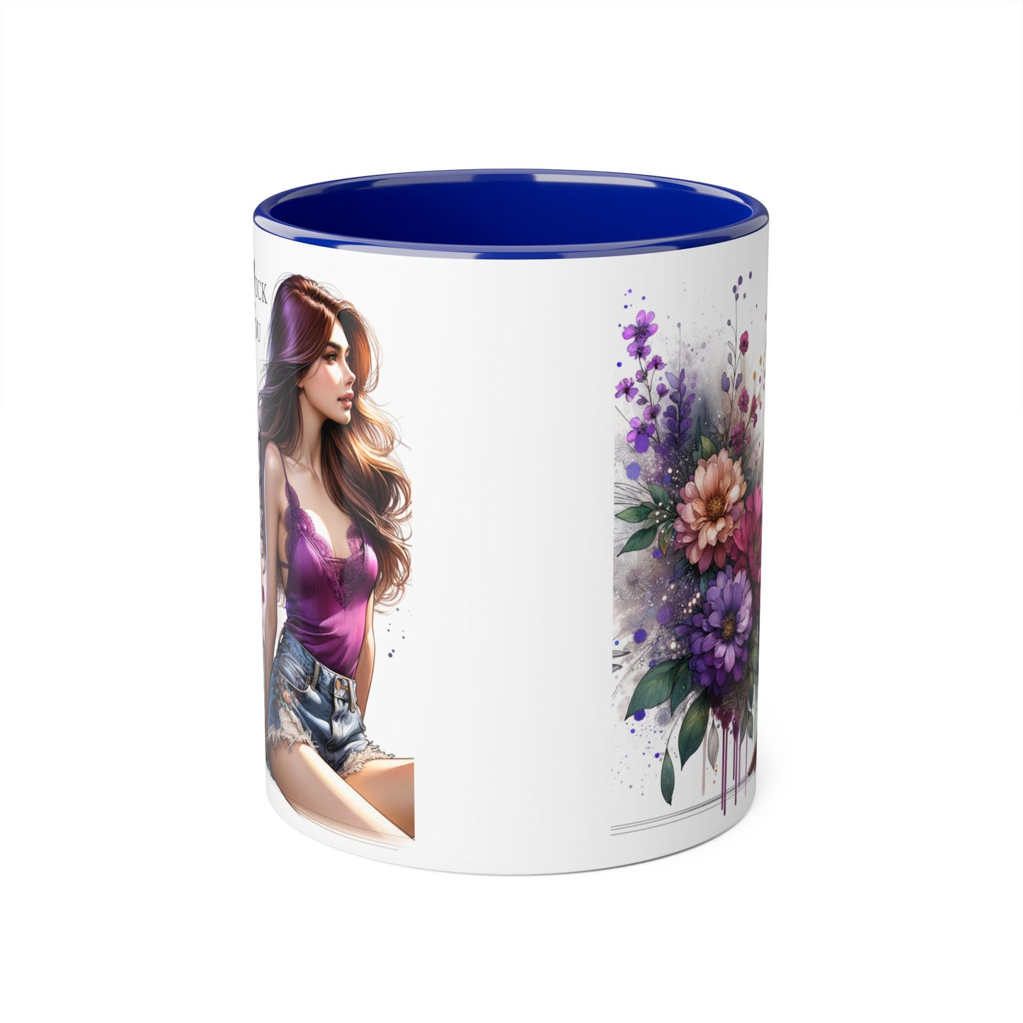Yuck Fou Artistic Accent Mug - Vibrant Floral Design, Inspirational Gift, Coffee Lovers, Unique Home Decor, Perfect for Birthdays