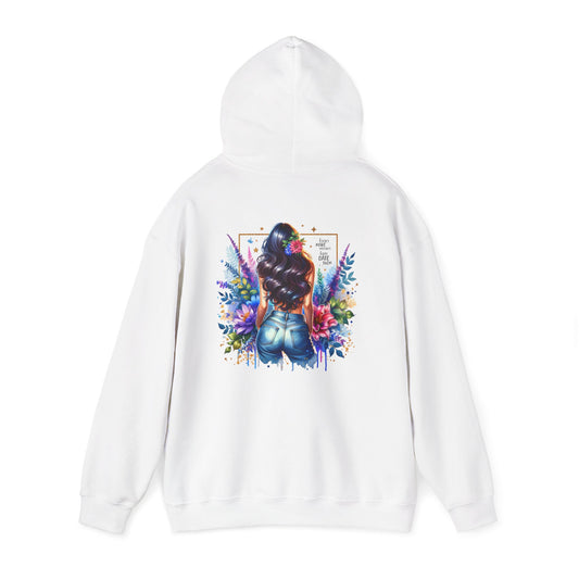 I Don`t Make Mistakes, I Just Date Them Colorful Floral Back Design Hooded Sweatshirt, Cozy Unisex Hoodie, Graphic Sweatshirt, Gift for Her, Stylish Casual Wear