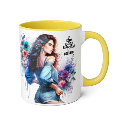 Funny Accent Mug - My Taste in Men is Probably a Disability Humor 11oz Cup