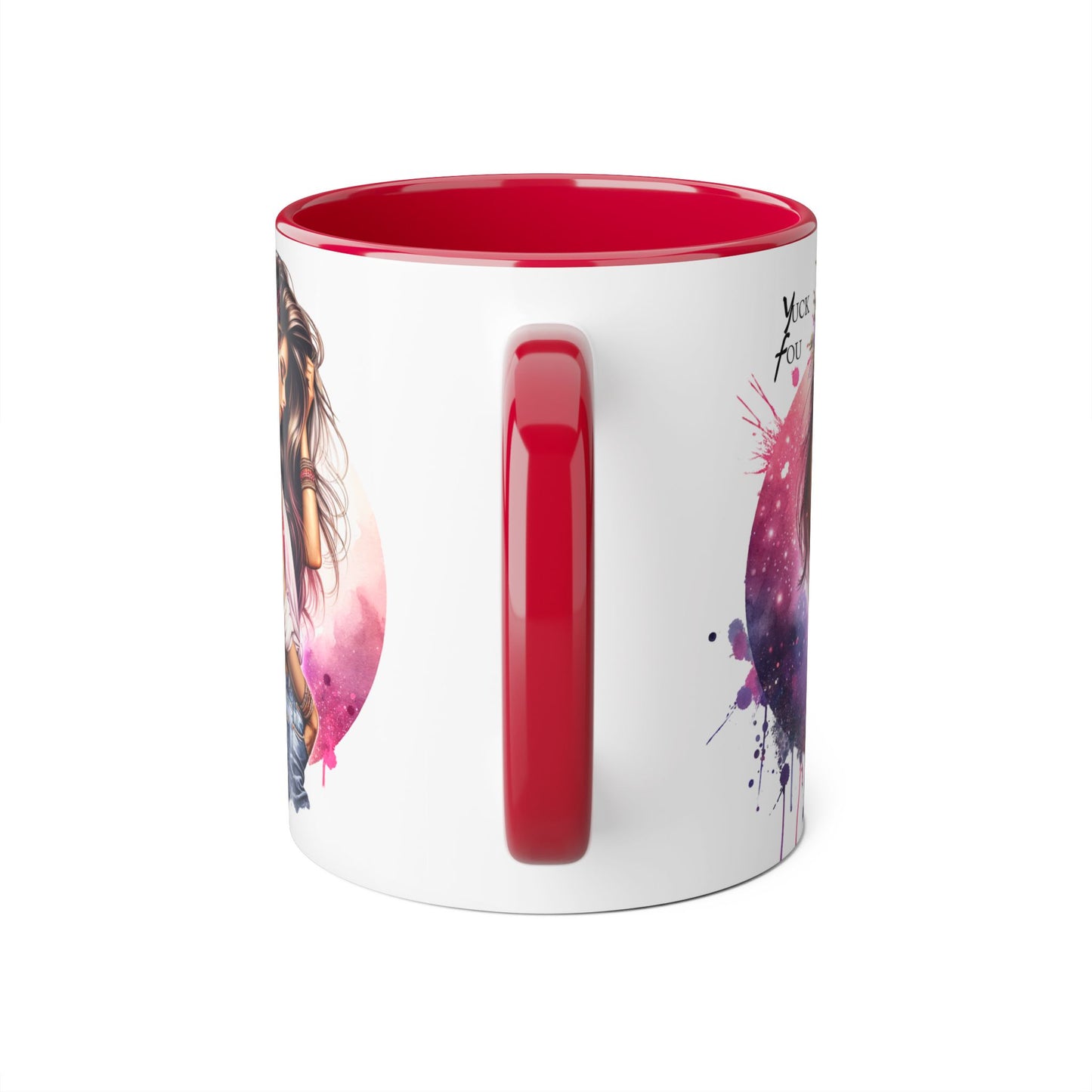 Yuck Fou Stylish Accent Mugs, Floral Design for Coffee Lovers, Unique Gift, Art Mug, Personalized Drinkware, Vibrant Tea Cups