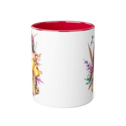 Yuck Fou Chic Floral Accent Mug, Black-Handled Coffee Cup, Gift for Her, Boho Kitchen Decor, Unique Birthday Present, Fun Art Mug, [...]