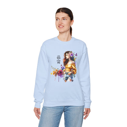 Lost You And Found Me Floral Art Crewneck Sweatshirt, Cozy Unisex Sweater, Gift for Her, Spring Fashion, Inspirational Quote Apparel